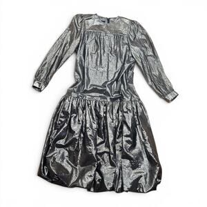 CHEZ California BY TANDRY Metallic Dress Womens 16W VTG 80s Goth Punk Glam Party